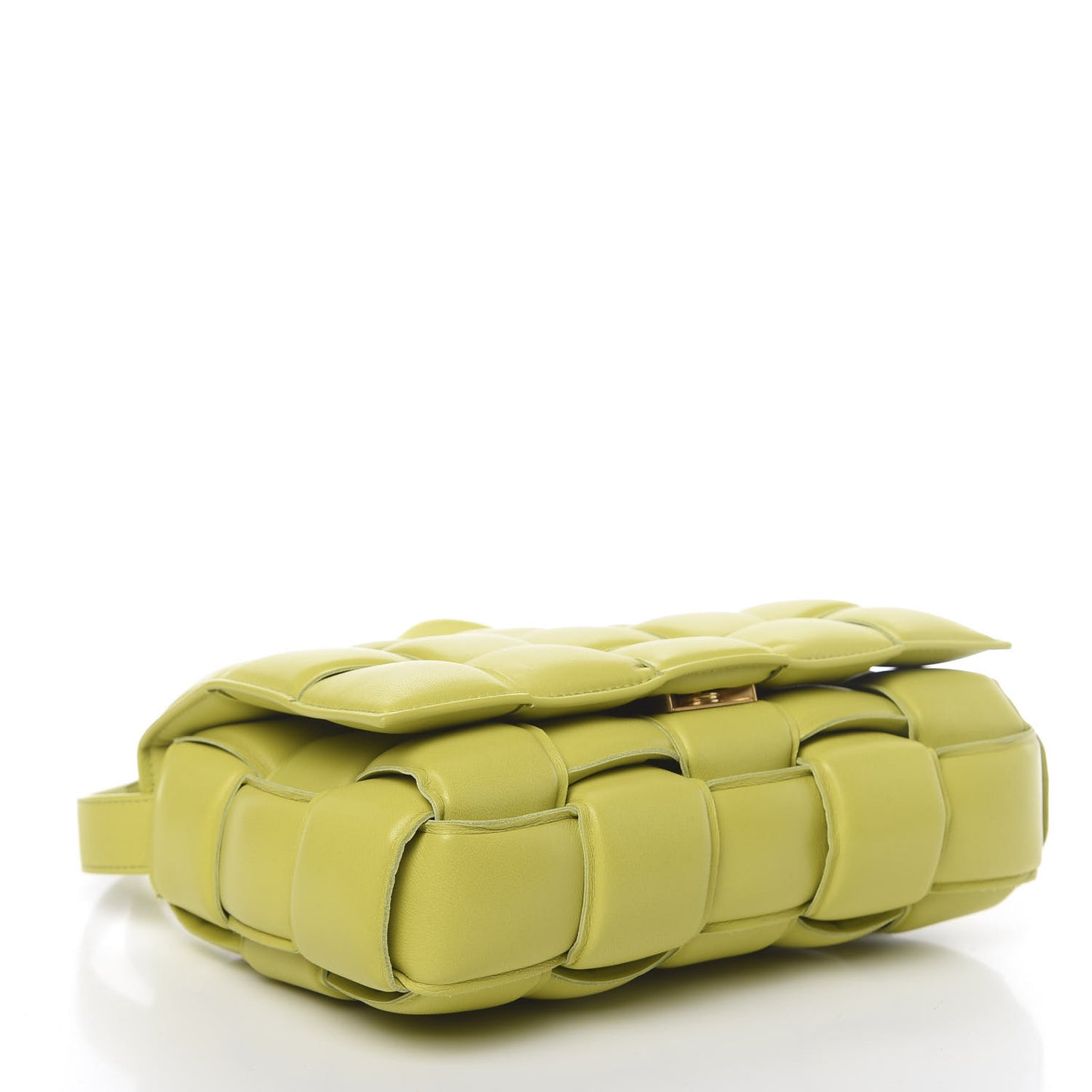 Nappa Maxi Intreccio Padded Cassette Crossbody Bag Kiwi
