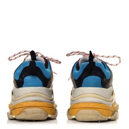 Balenciaga Mesh Nubuck Mens Triple S Sneakers 41 Bleu Gris Rouge 5 of 6