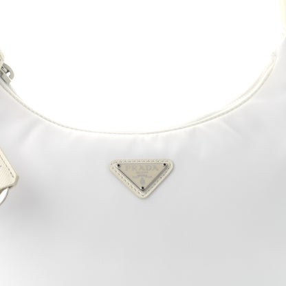 Prada Tessuto Nylon Mini Re-Edition 2000 Bag White 9 of 11