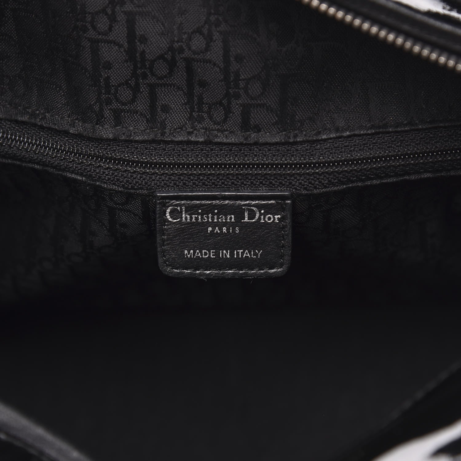 Christian Dior Patent Cannage Stitched Large Lady Dior Black 6 of 10