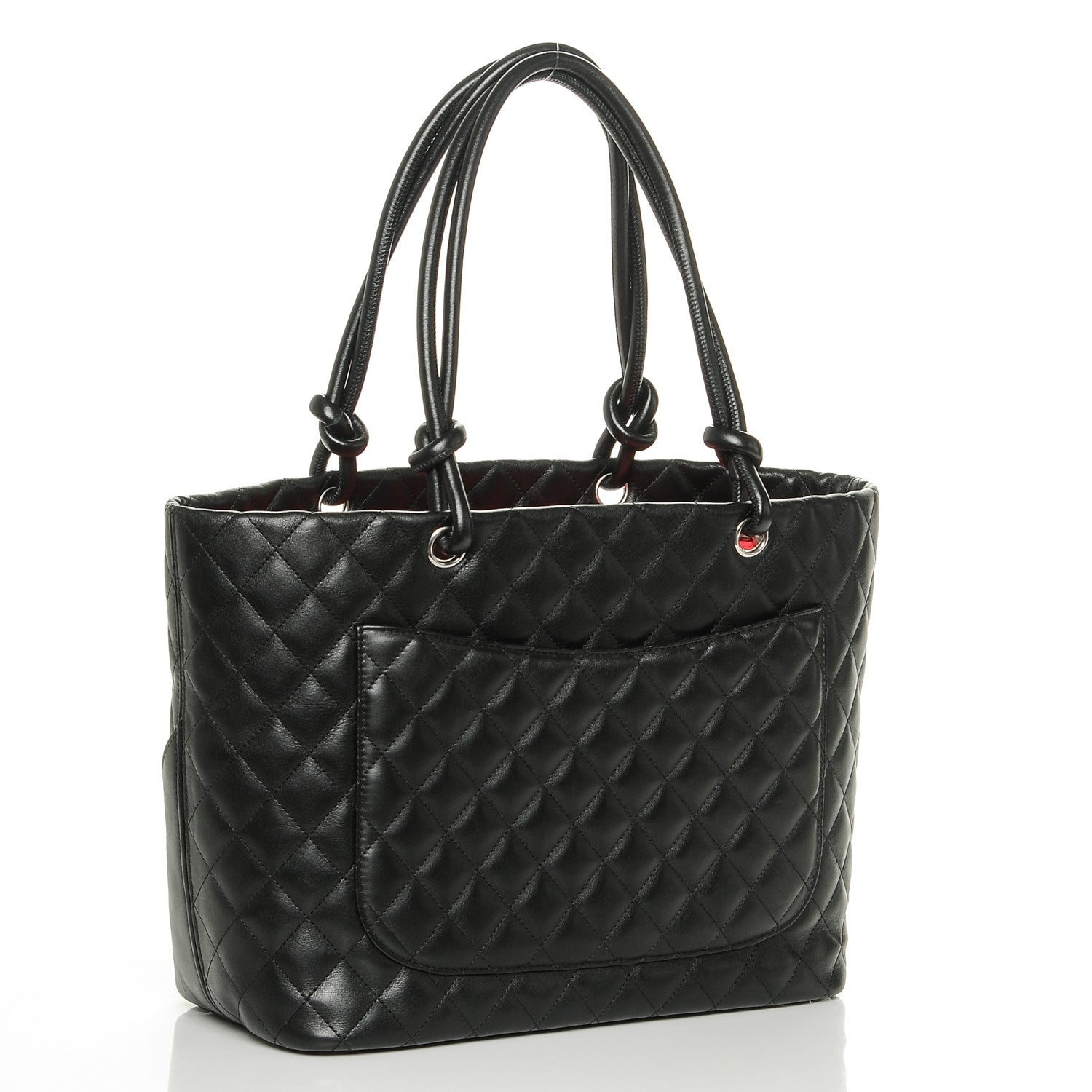 Chanel Calfskin Quilted Large Cambon Tote Black White 3 of 7