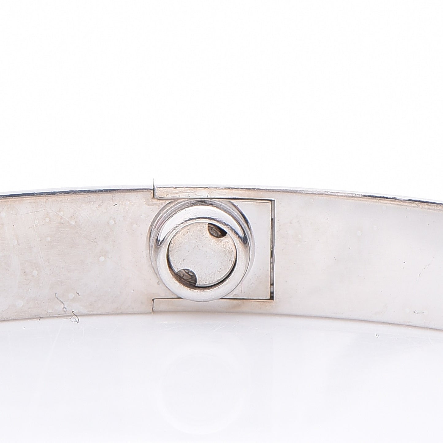 18K White Gold 4 Diamond LOVE Bracelet 17