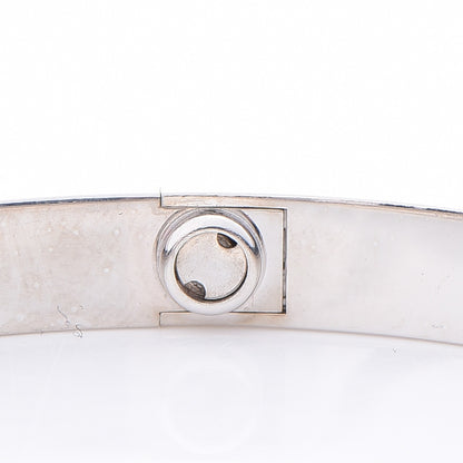 Cartier 18K White Gold 4 Diamond LOVE Bracelet 17 9 of 10