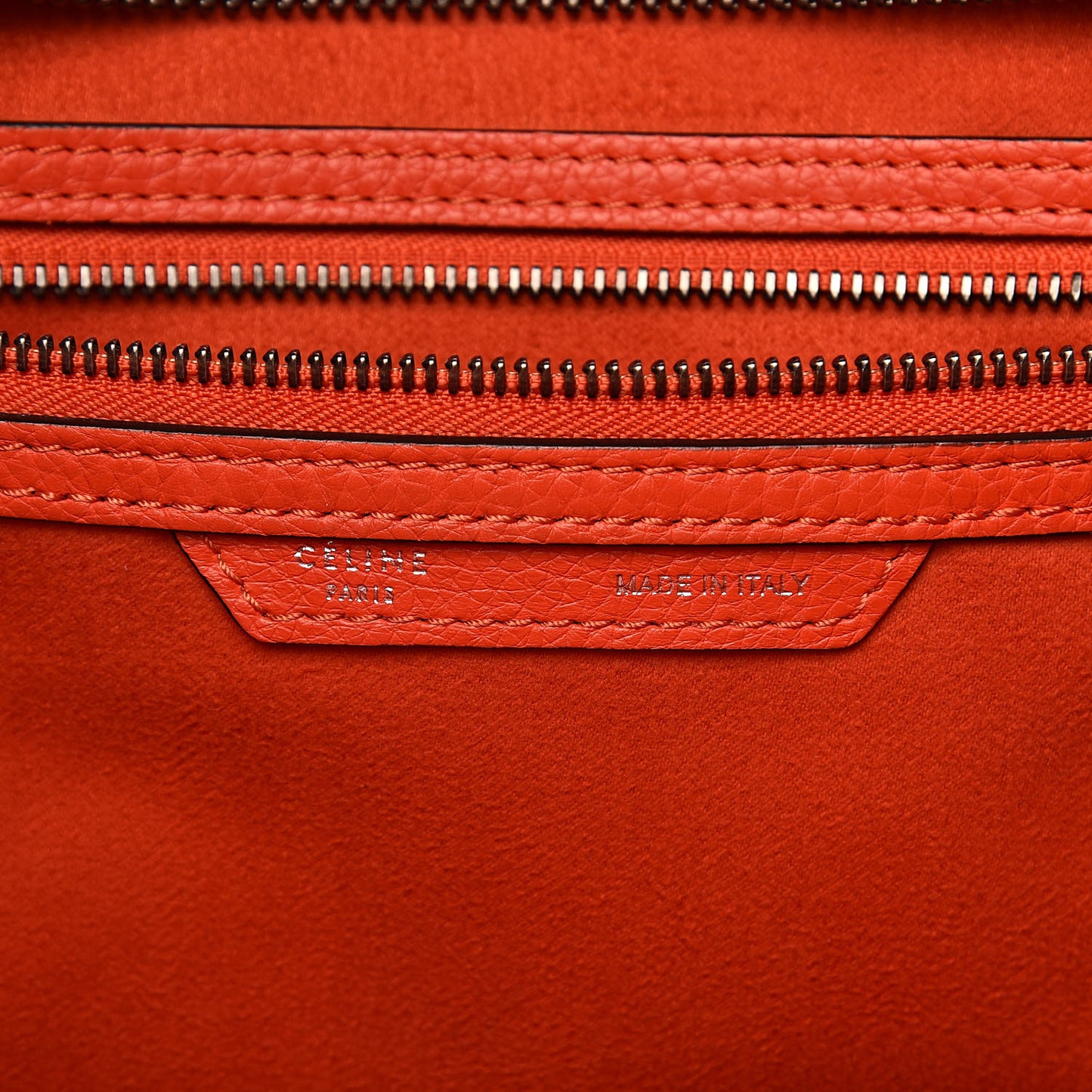 Drummed Calfskin Mini Luggage Coquelicot