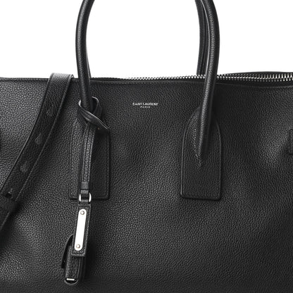 Saint Laurent Grained Calfskin Medium Souple Sac De Jour Duffle Black 11 of 11