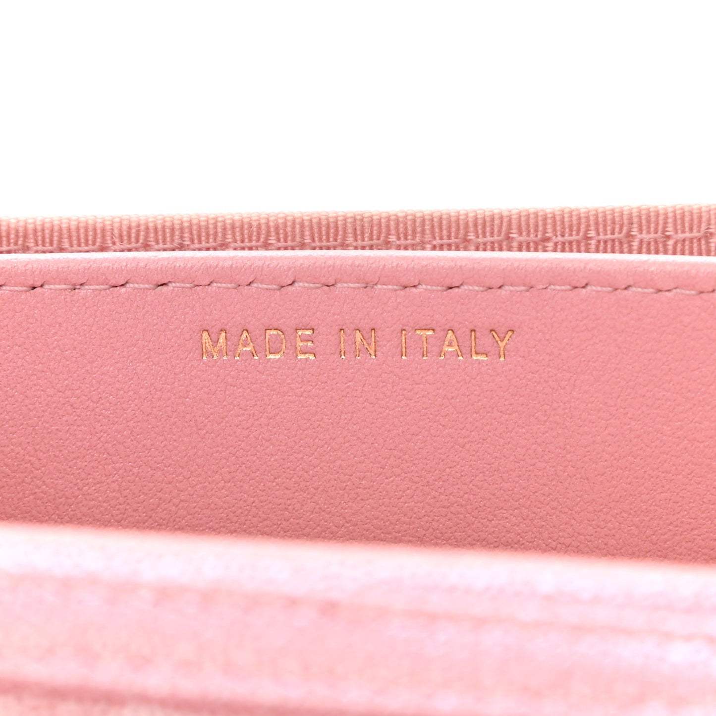 Iridescent Caviar Quilted Flap Card Holder On Chain Pink