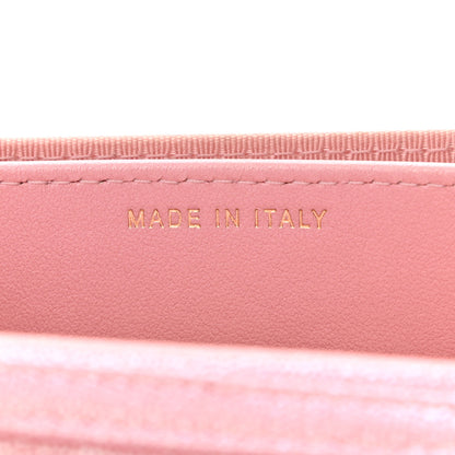 Chanel Iridescent Caviar Quilted Flap Card Holder On Chain Pink 7 of 9