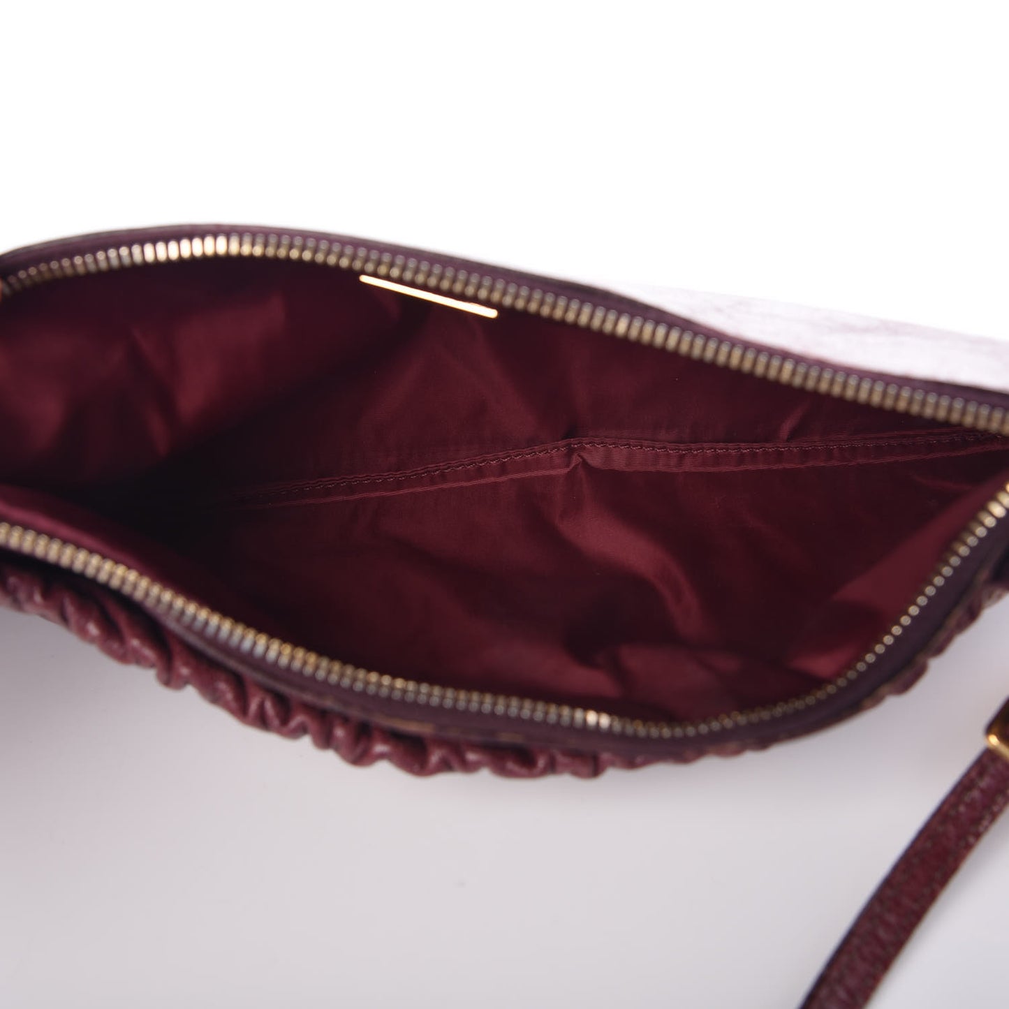 Nappa Lock Pocket Clutch Burgundy