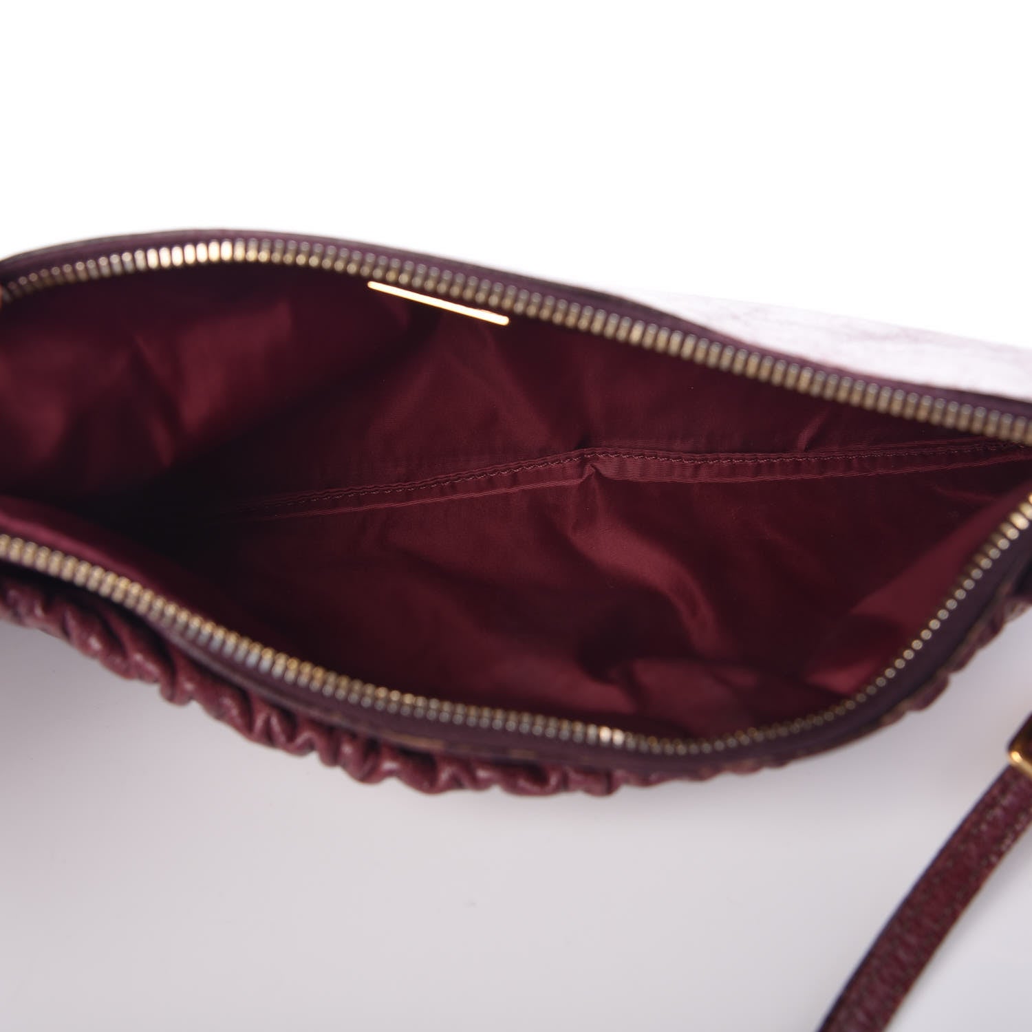 Miu Miu Nappa Lock Pocket Clutch Burgundy 5 of 13