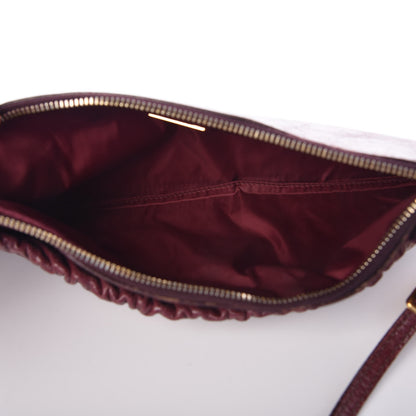 Miu Miu Nappa Lock Pocket Clutch Burgundy 5 of 13