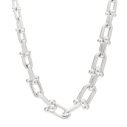 Tiffany Sterling Silver HardWear Graduated Link Necklace 1 of 4