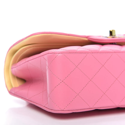 Chanel Lambskin Quilted Mini Rectangular Flap Pink Yellow 6 of 11