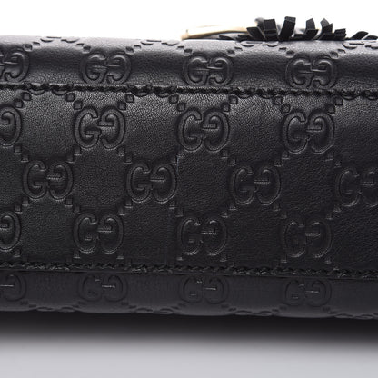 Gucci Guccissima Medium Emily Chain Shoulder Bag Black 10 of 12