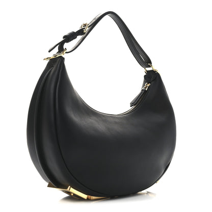 Fendi Vitello Grace Matte Small Fendigraphy Hobo Bag Black 3 of 10