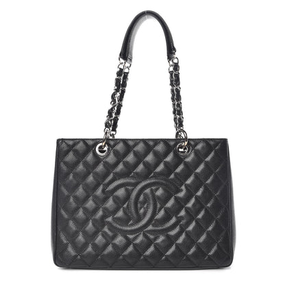 Chanel Caviar Quilted Grand Shopping Tote GST Black 1 of 12