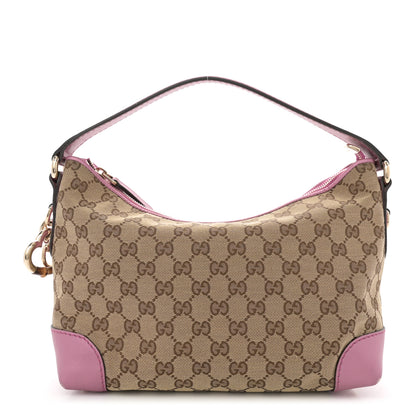 Gucci Monogram Small Heart Bit Charm Hobo Pink 1 of 12