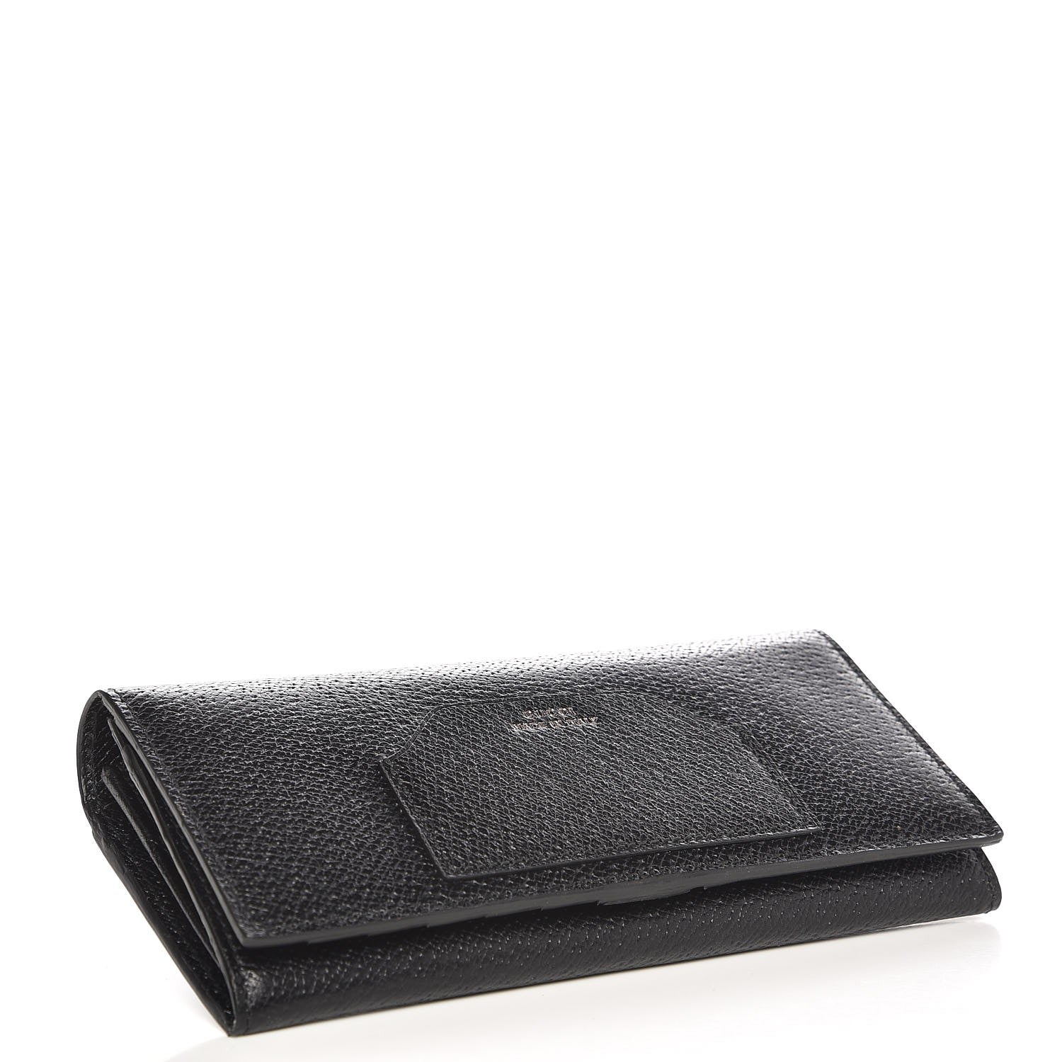 Gucci Calfskin Dandy New Chester Continental Flap Wallet Black 3 of 7
