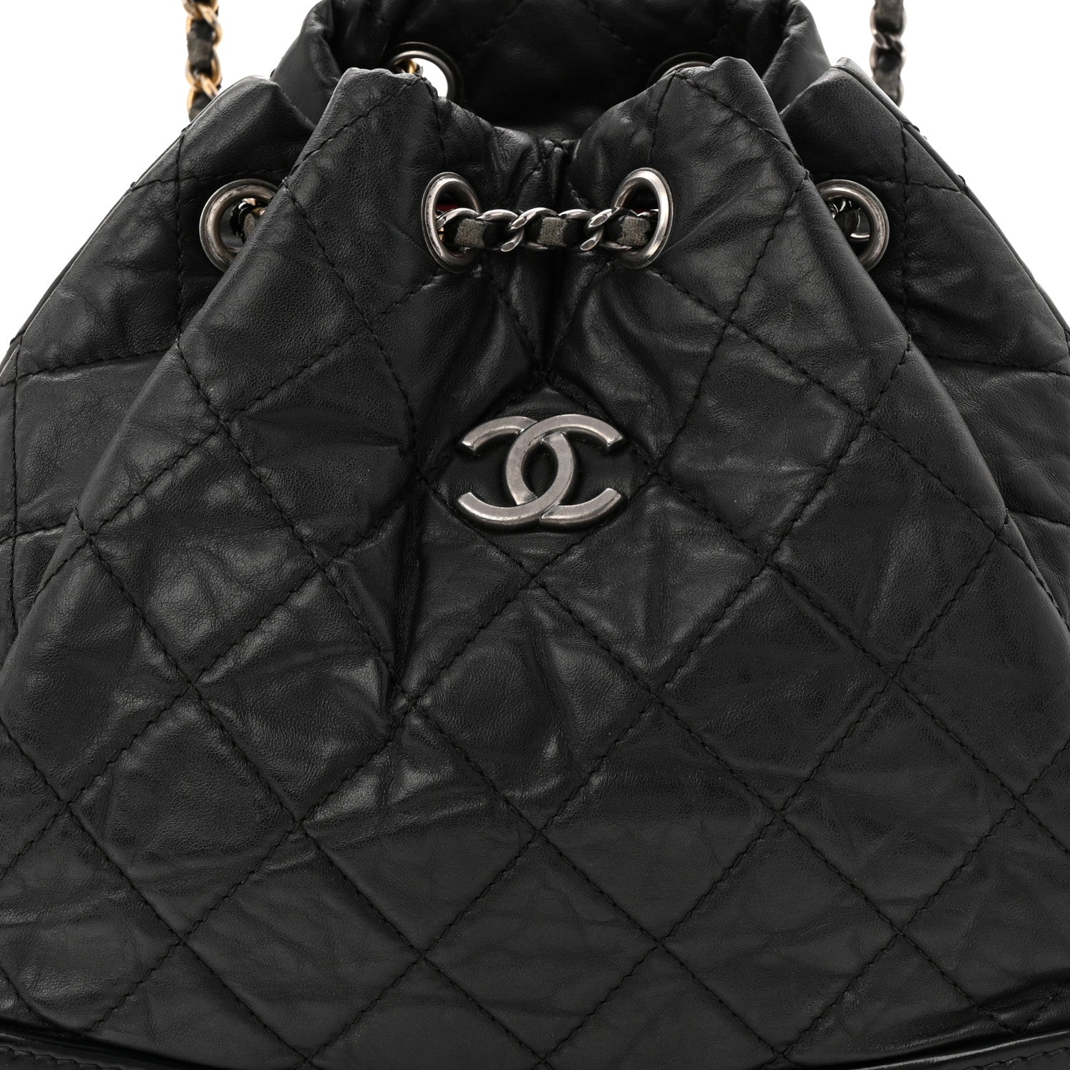 Chanel Aged Calfskin Quilted Small Gabrielle Backpack Black 8 of 11