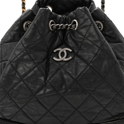 Chanel Aged Calfskin Quilted Small Gabrielle Backpack Black 8 of 11