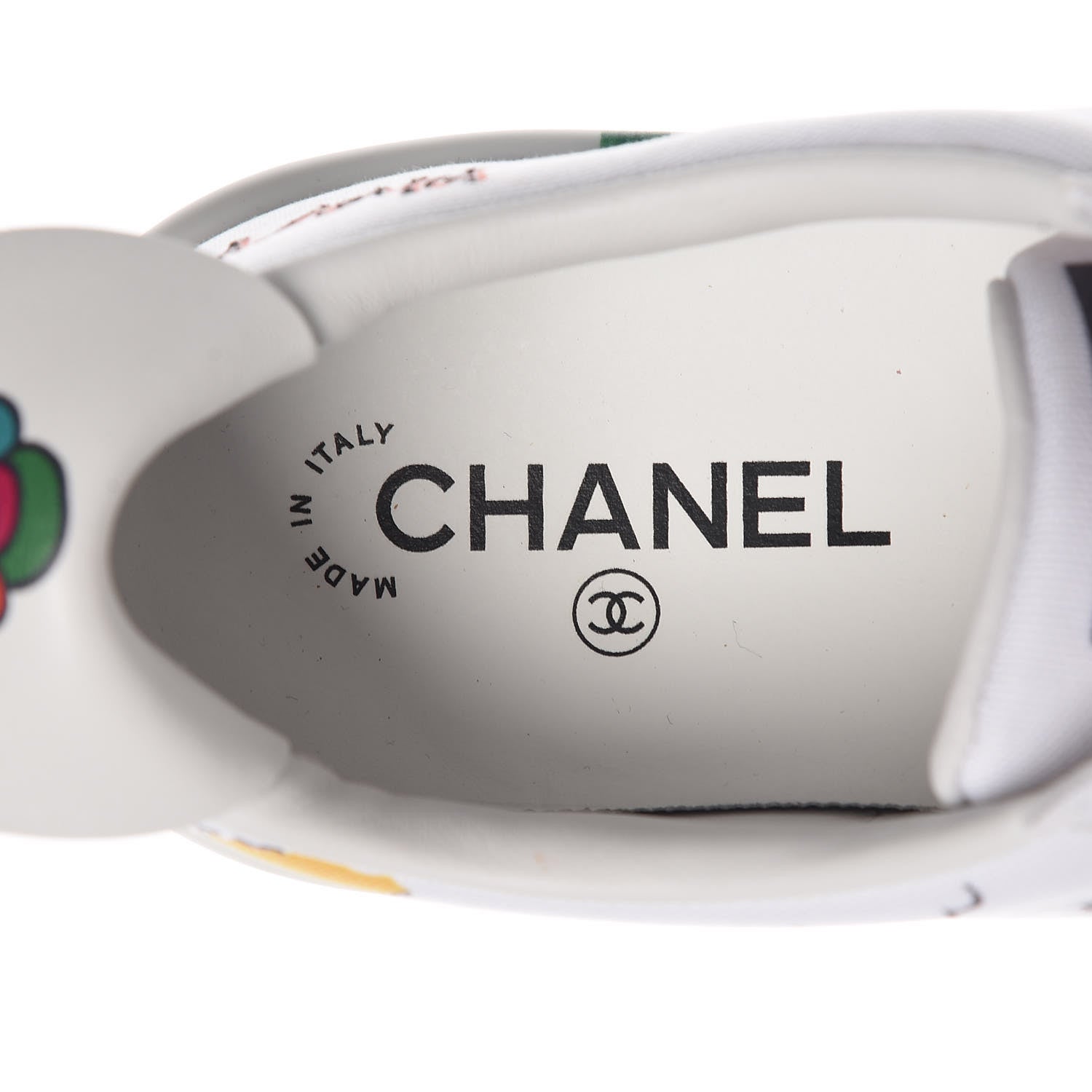 Chanel Canvas Printed Pharrell Sneakers 42 White Multicolor 7 of 17