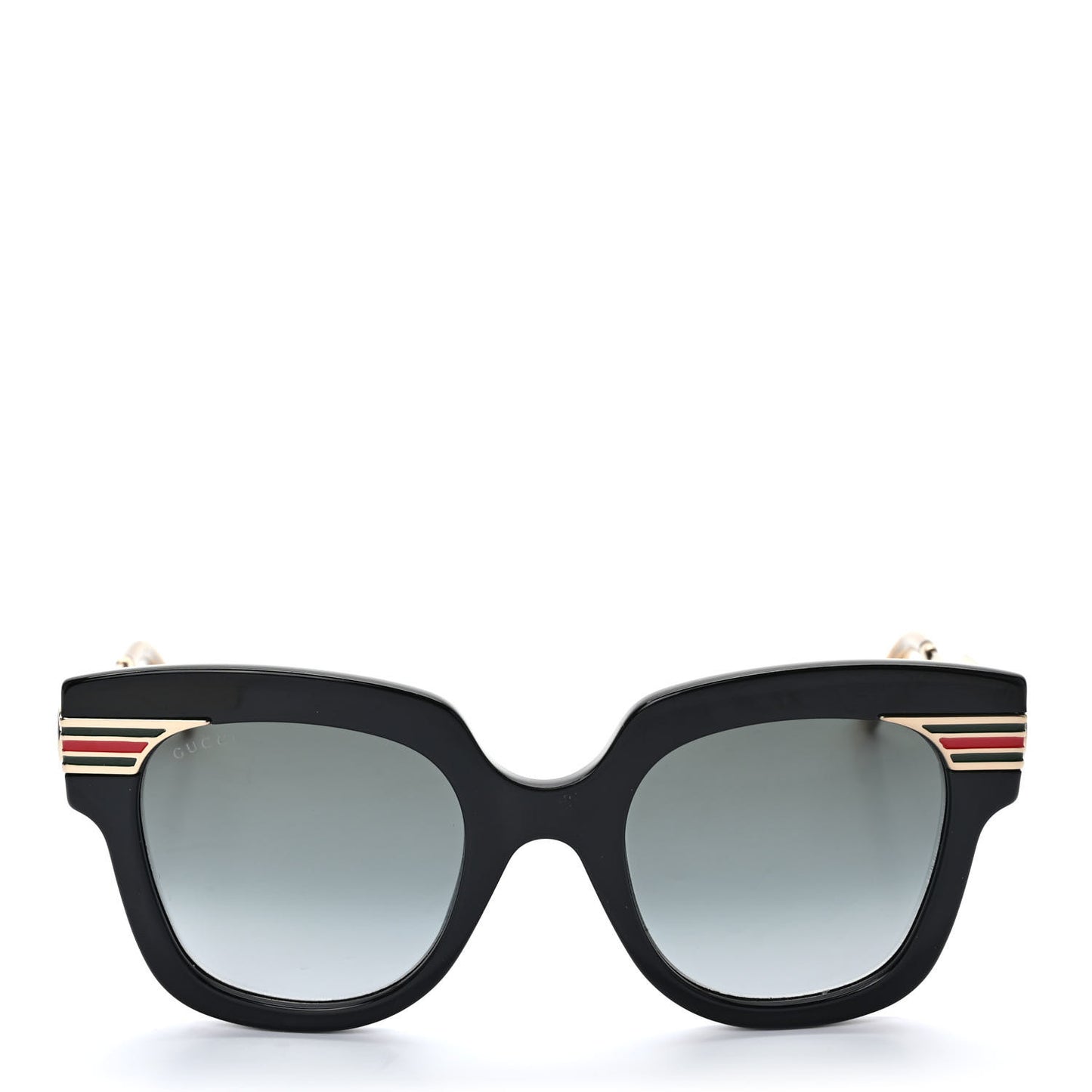 Acetate Square Frame Web Sunglasses GG0281SA Black