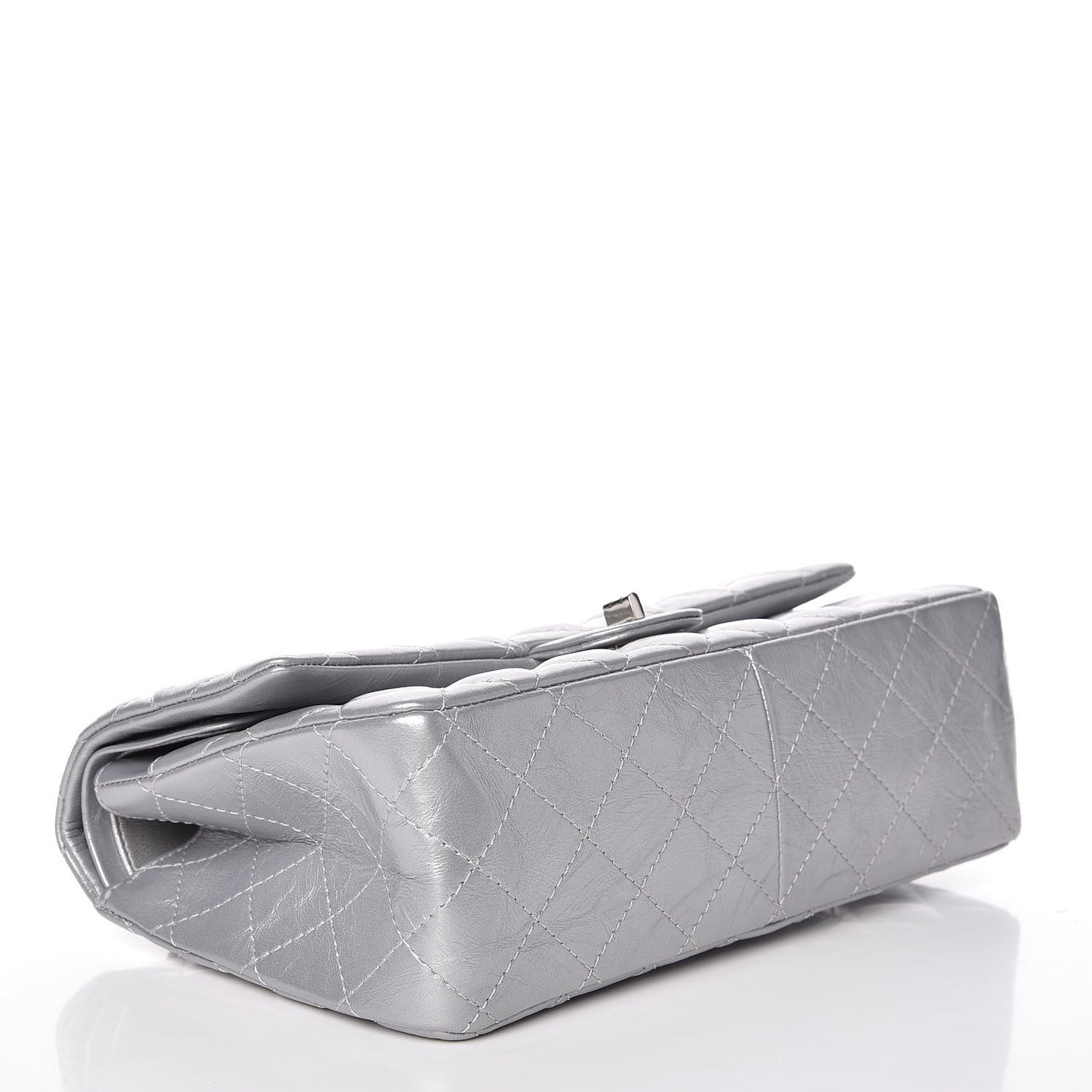 Metallic Aged Calfskin Quilted 2.55 Reissue 226 Flap Silver