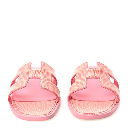Hermes Lizard Oran Sandals 36 Pavot 3 of 9