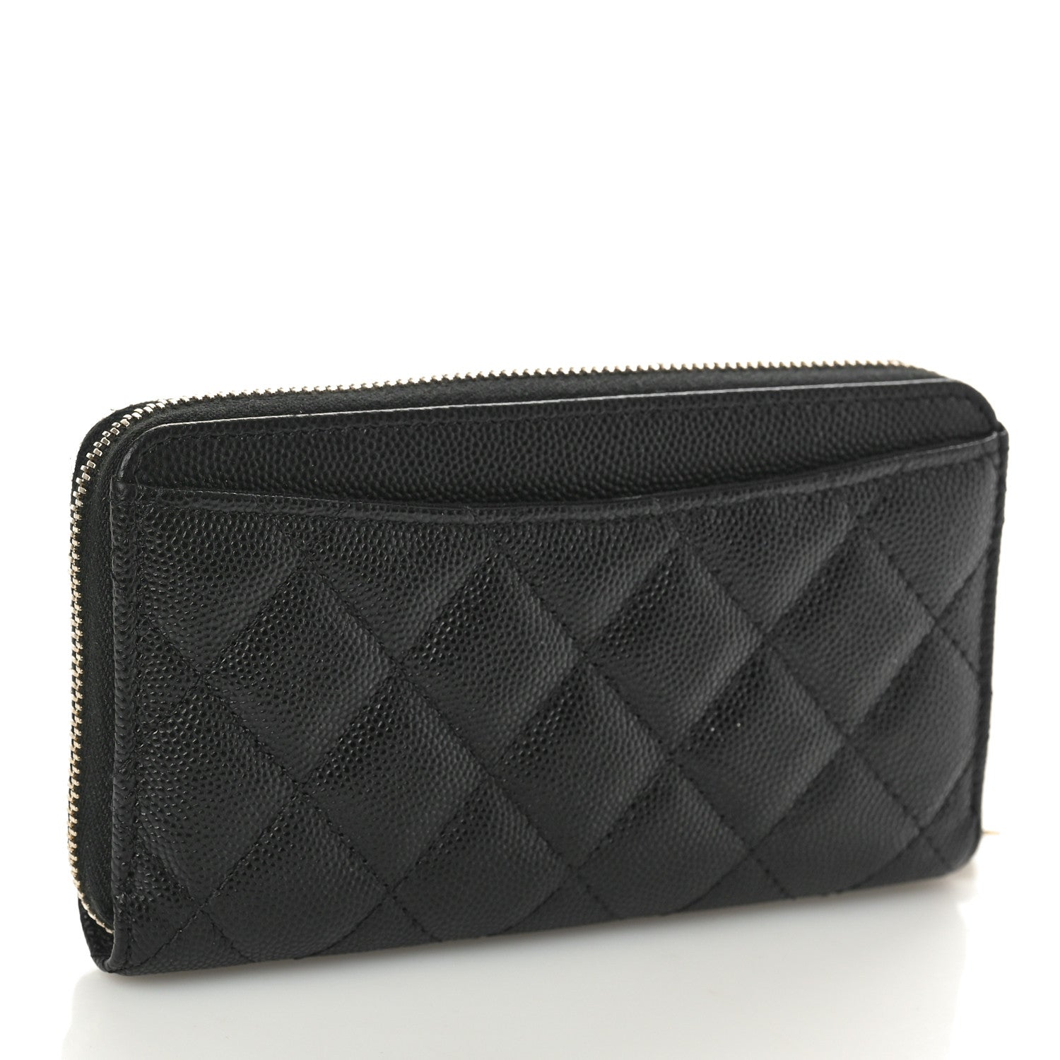 Chanel Caviar Quilted Medium Zip Around Wallet Black 3 of 8