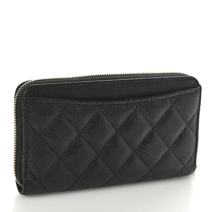 Chanel Caviar Quilted Medium Zip Around Wallet Black 3 of 8