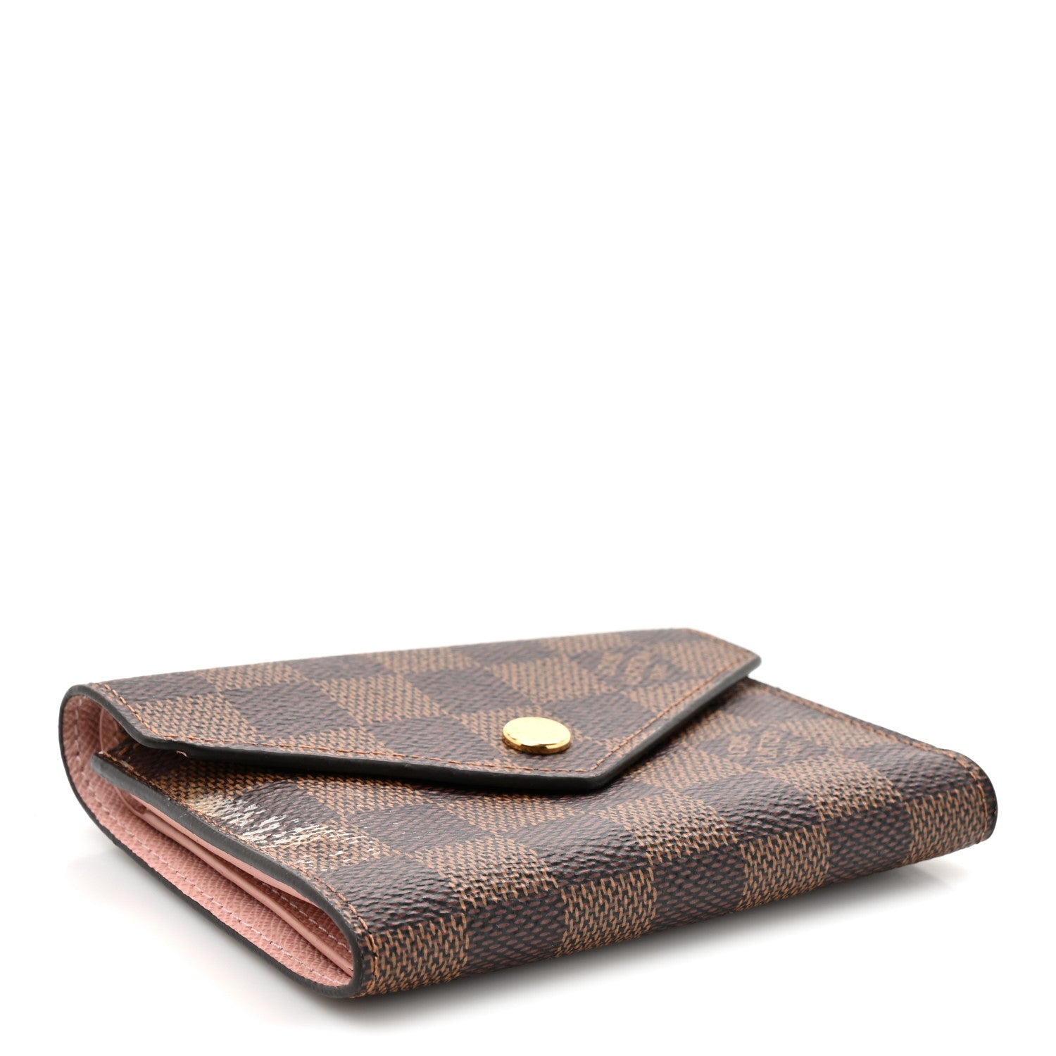 Louis Vuitton Damier Ebene Victorine Wallet Rose Ballerine 4 of 8