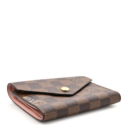 Louis Vuitton Damier Ebene Victorine Wallet Rose Ballerine 4 of 8