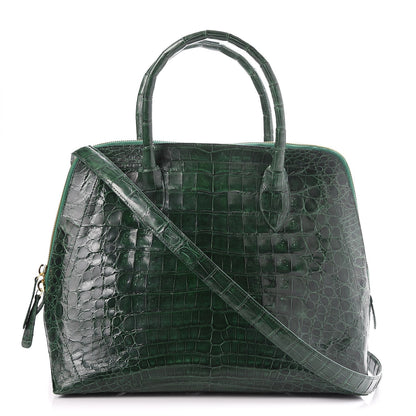 Nancy Gonzalez Crocodile Top Handle Tote Green 1 of 7