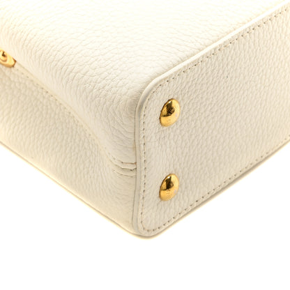 Louis Vuitton Taurillon Ayers Capucines Mini White Snow White 8 of 9