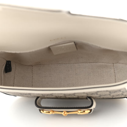 Gucci GG Supreme Monogram Web Mini Horsebit 1955 Shoulder Bag Beige Mystic White 5 of 11