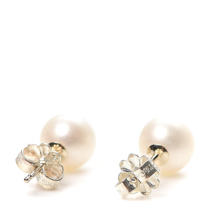 Tiffany Sterling Silver Freshwater Pearl 8-9mm Ziegfeld Earrings 3 of 5