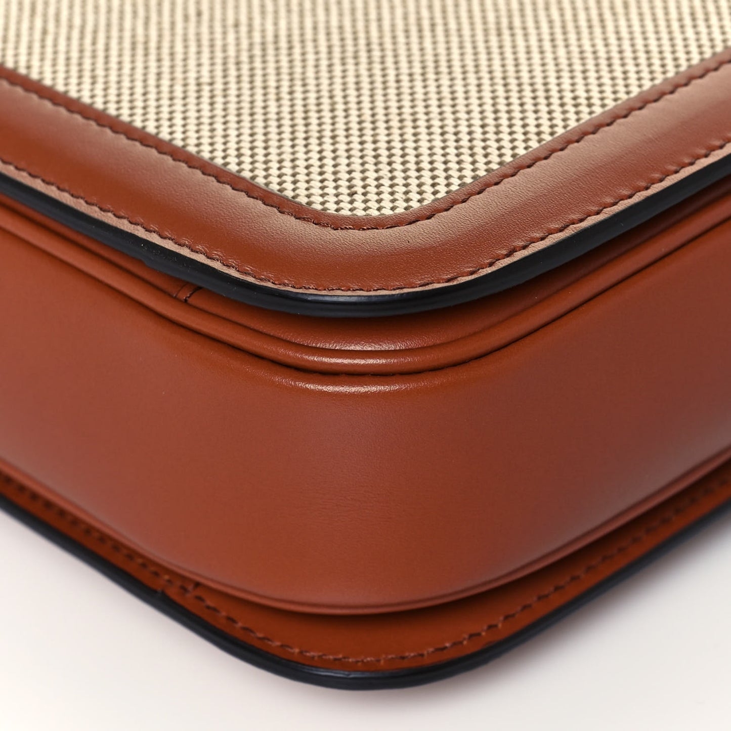 Textile Calfskin Classique Triomphe Bag Natural Tan