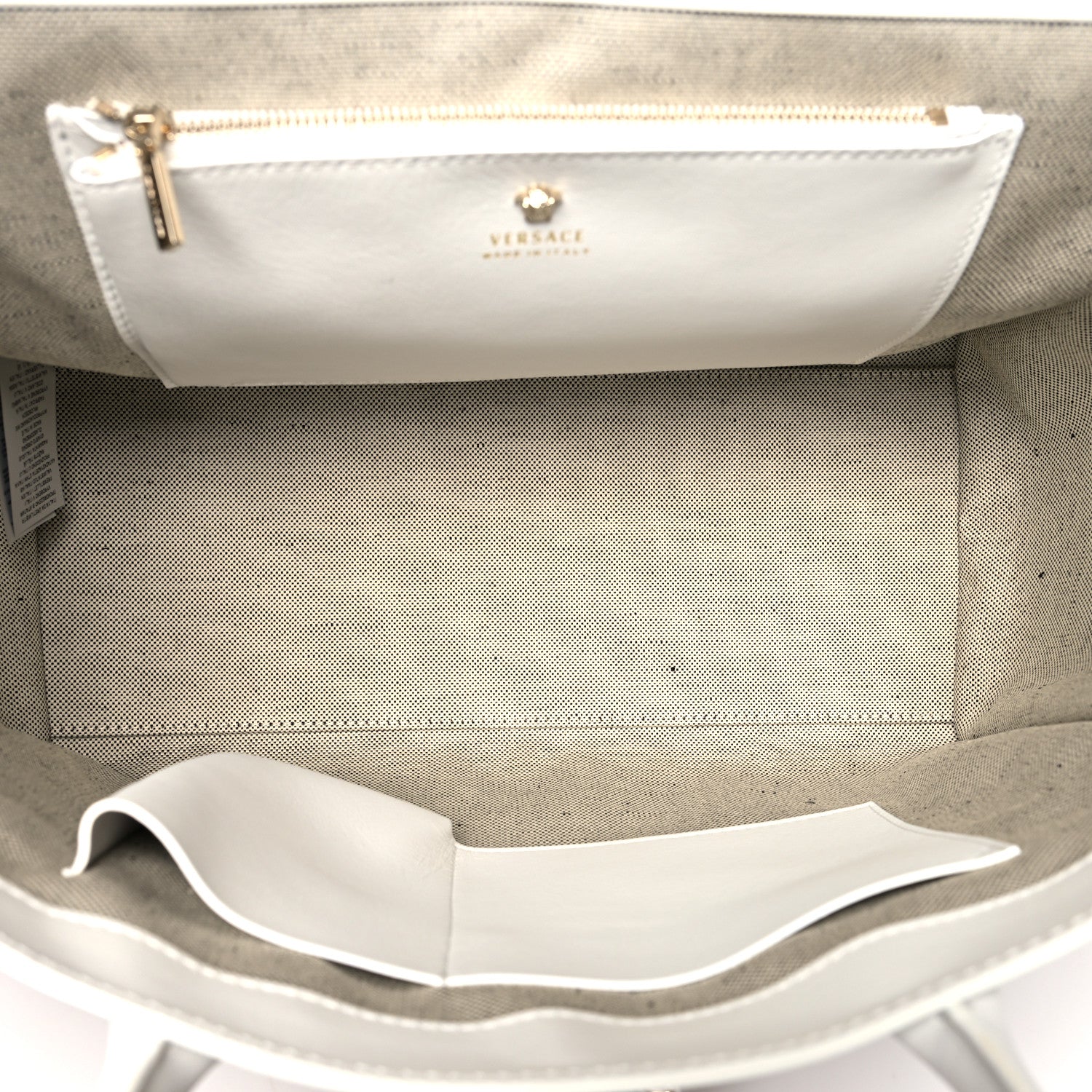 Versace Calfskin Large Palazzo Empire Bag White 4 of 8