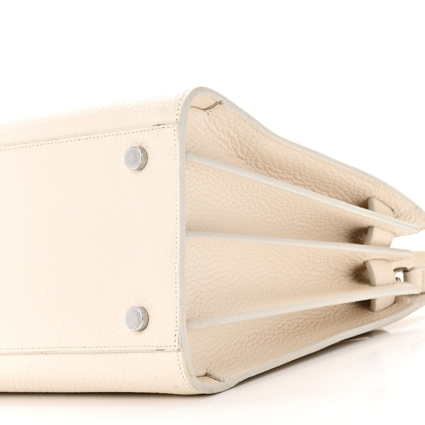 Grained Calfskin Small Sac De Jour Dove White