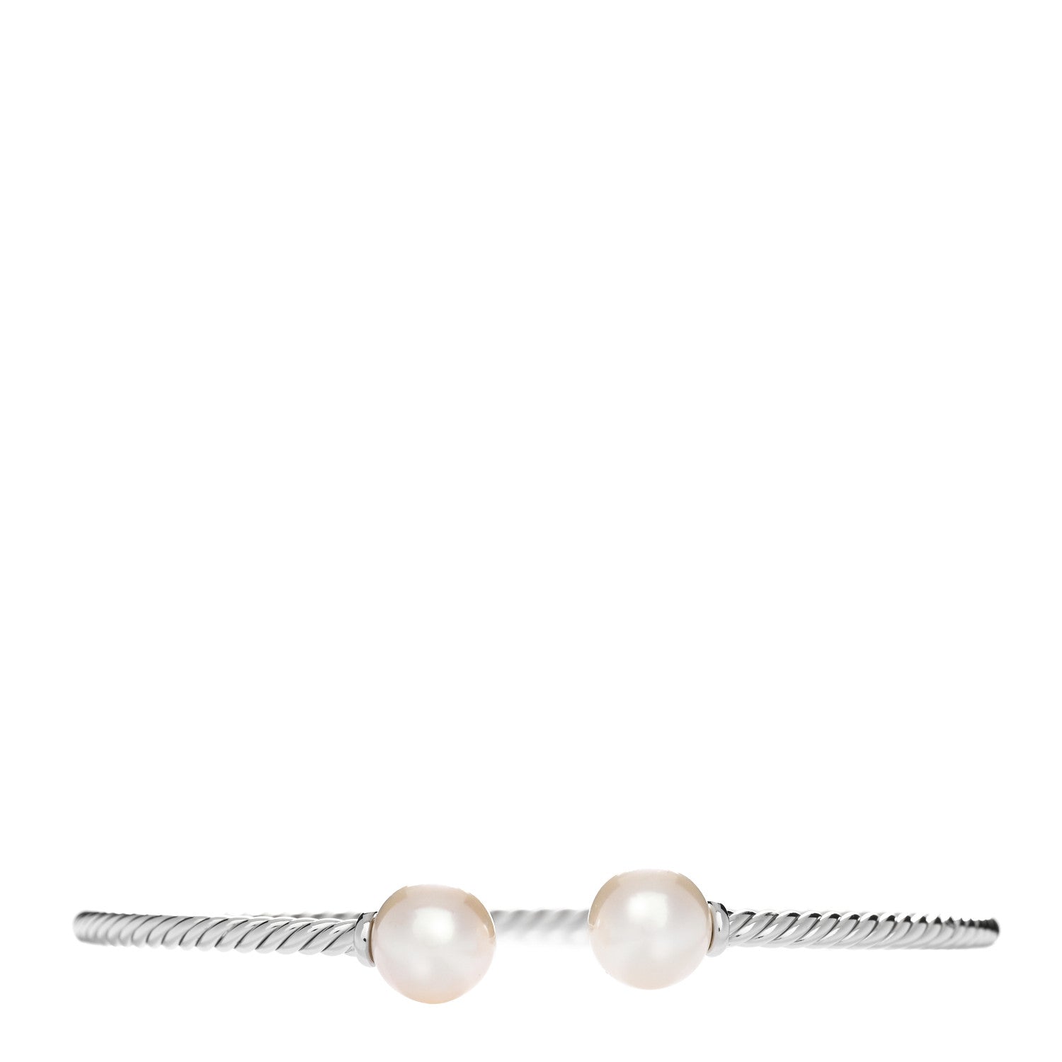 David Yurman 18K White Gold Pearl 9mm Solari Bracelet 1 of 4