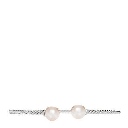 David Yurman 18K White Gold Pearl 9mm Solari Bracelet 1 of 4