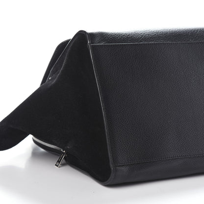 Celine Drummed Calfskin Suede Double Zip Trapeze Black 8 of 9