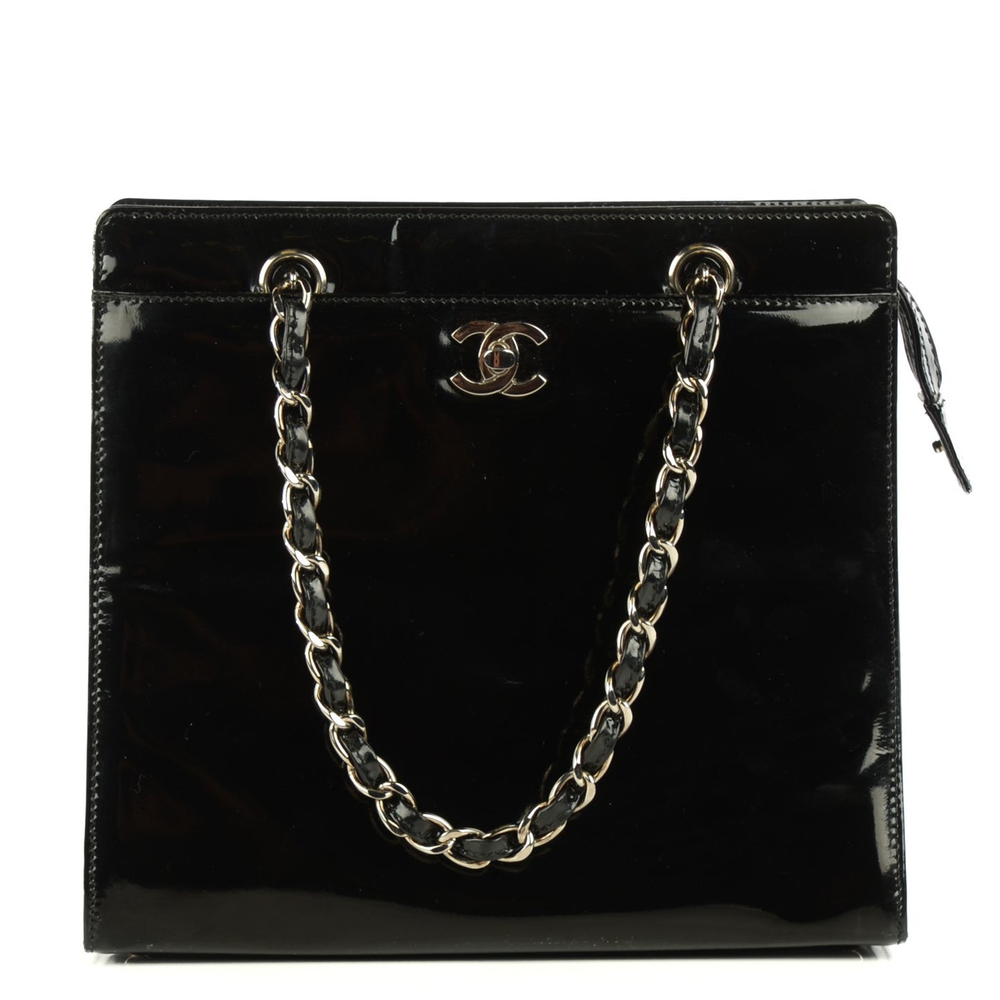 Patent Shoulder Bag Black