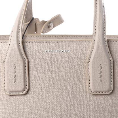 Burberry Derby Calfskin House Check Small Banner Tote Limestone 8 of 8