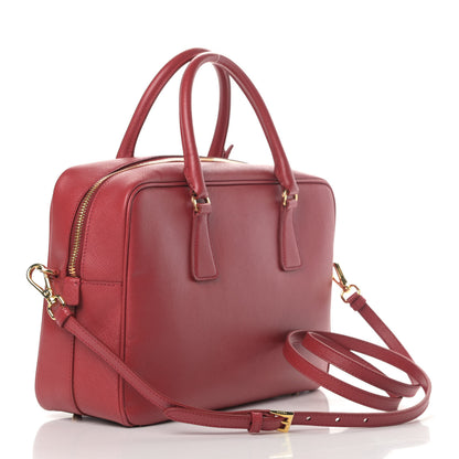 Prada Saffiano Lux Bowler Fuoco 2 of 5