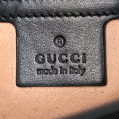 Gucci Calfskin Matelasse Medium GG Marmont Shoulder Bag Black 6 of 11