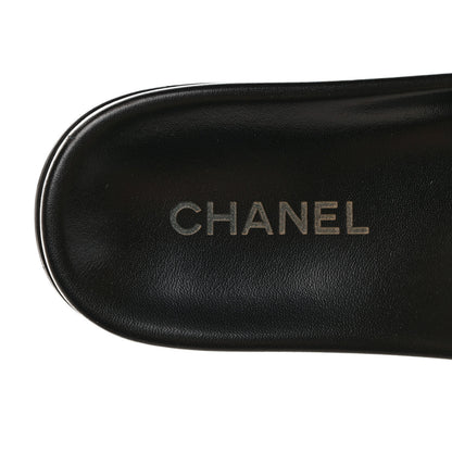 Chanel Fantasy Lambskin Chain Flat Sandals 39 Blue 7 of 8