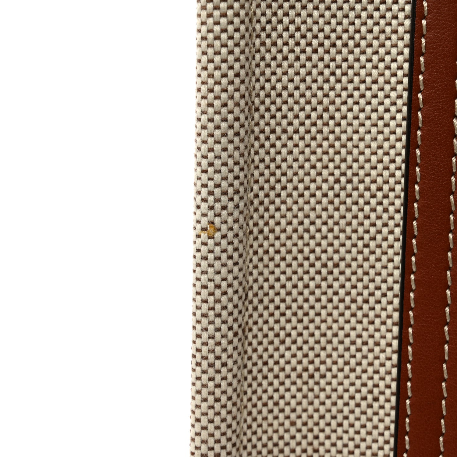 Chloe Cotton Calfskin Small Woody Ribbon Tote White Brown 9 of 9