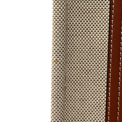 Chloe Cotton Calfskin Small Woody Ribbon Tote White Brown 9 of 9