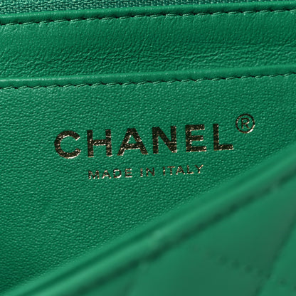 Chanel Lambskin Quilted Mini Rectangular Flap Green 6 of 12