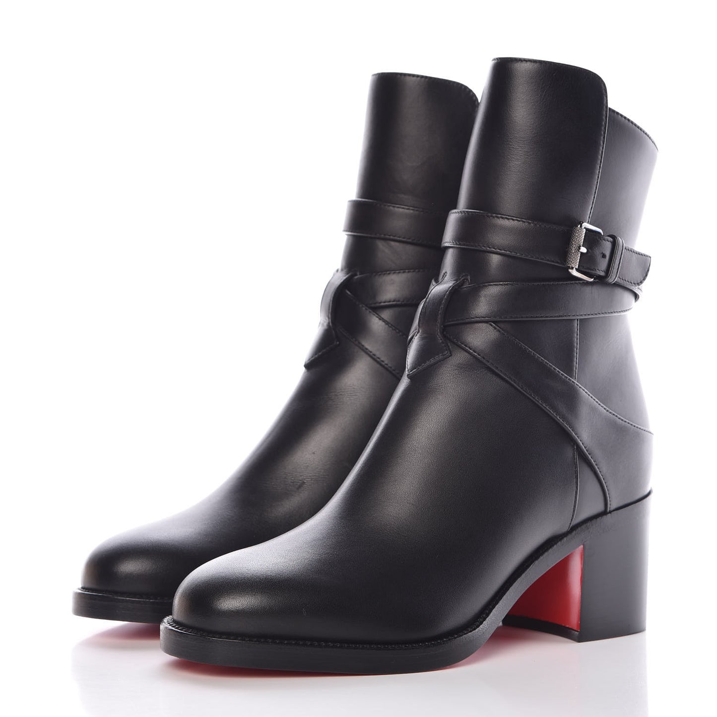Calfskin Karistrap 70 Ankle Boots 34.5 Black